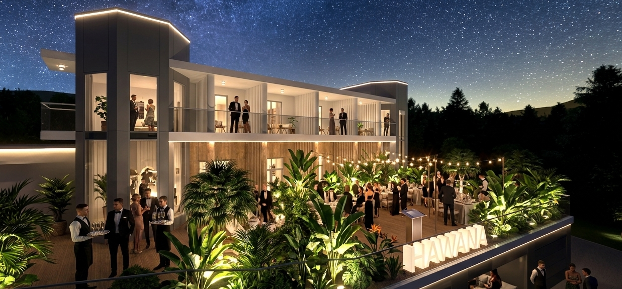 Hotel zaczyna sprzedawać już od elewacji – projekt elewacji hotelu Havana