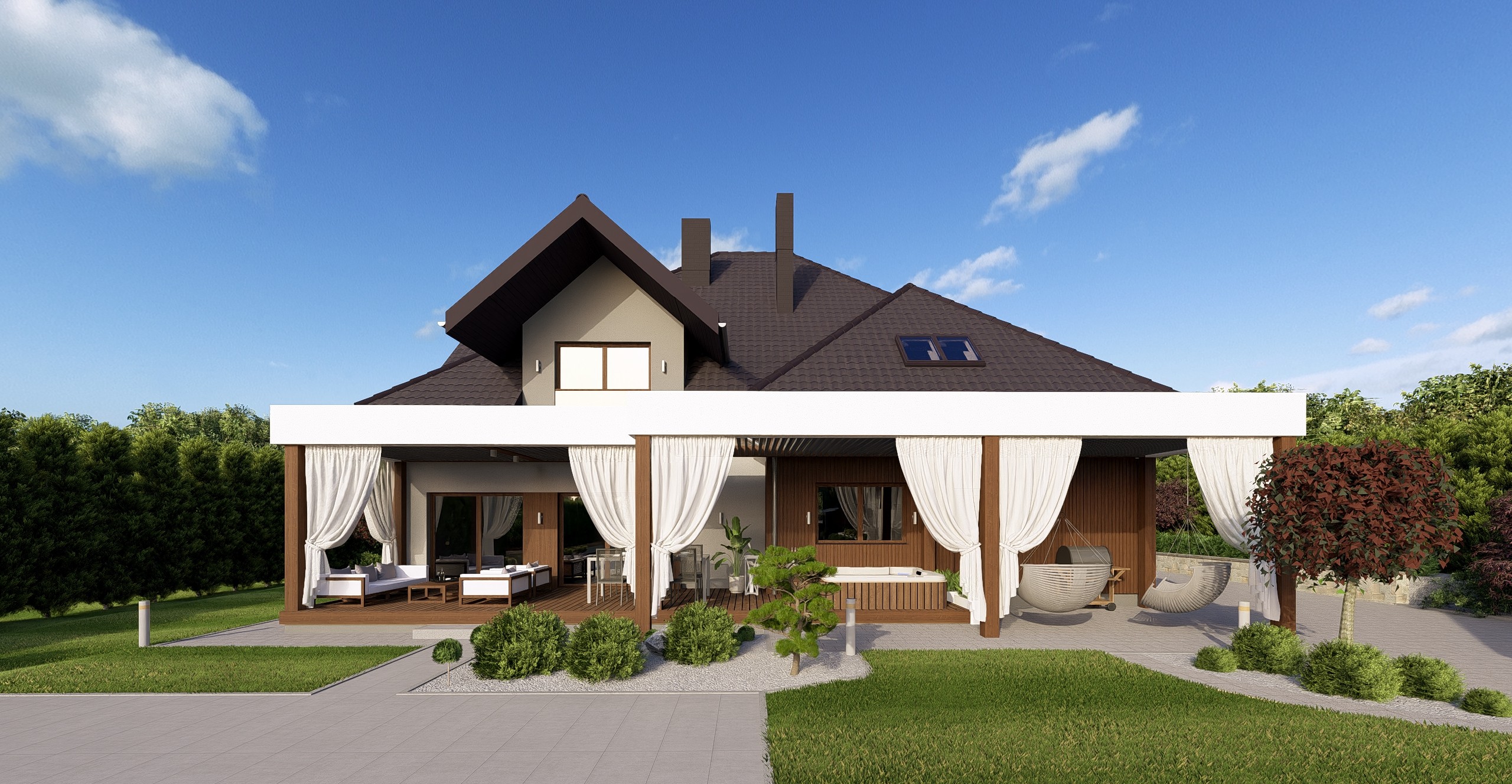 Pergola przy domu – aluminiowa, drewniana czy betonowa? Jak dobrać ją do elewacji?